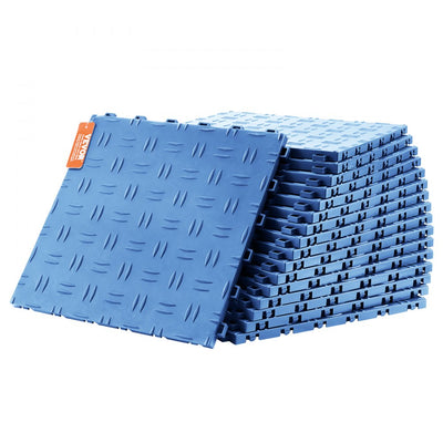 VEVOR Garage Tiles Interlocking 12x12 in 25 Pack Garage Flooring Tiles Blue 