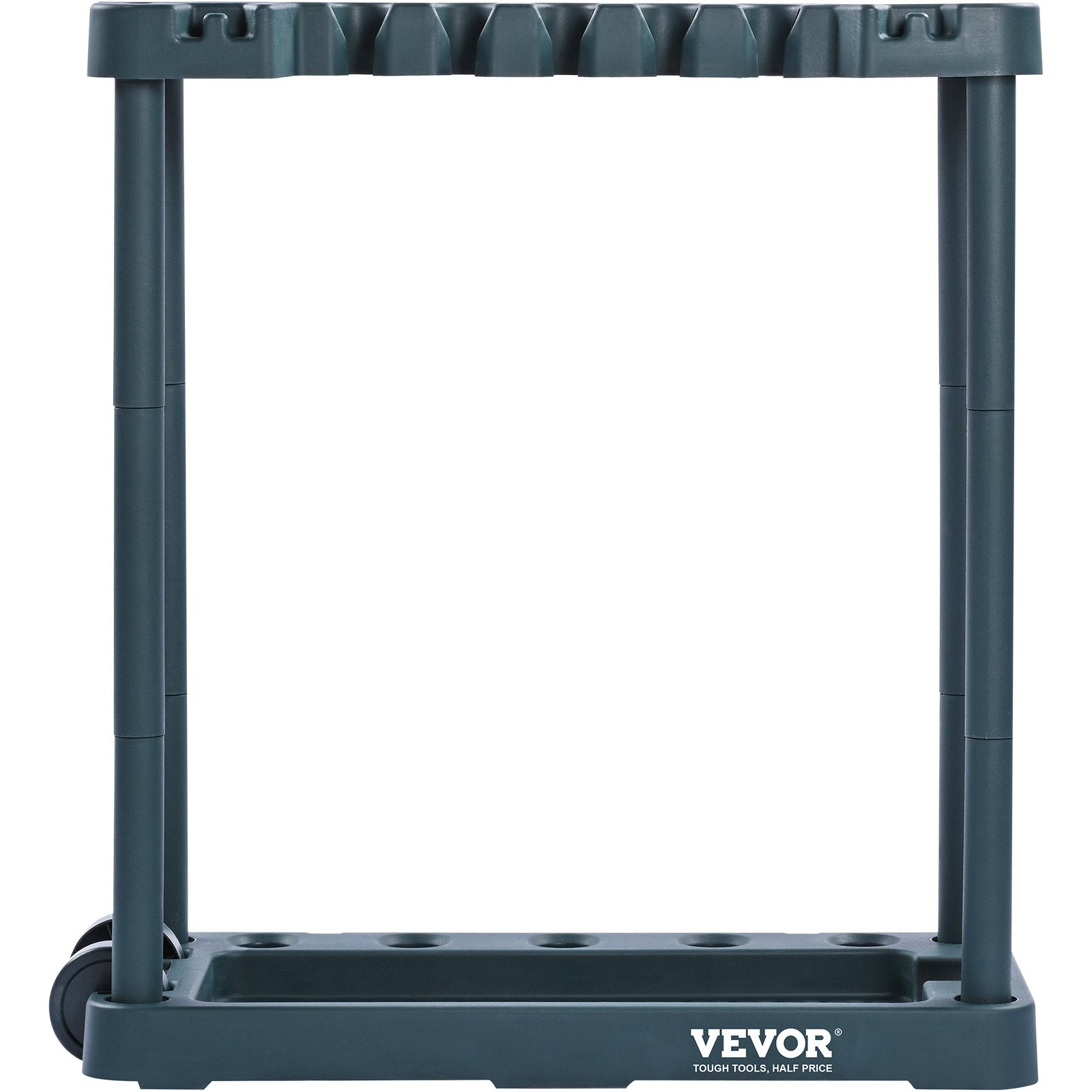 VEVOR Garden Tool Organizer, 10 Slots, Yard Tool Tower Rack for Garage Organization and Storage, Hold Long-Handled Tool/Rake/Broom/Shovel, PP Garden Tool Stand Holder Organizer for Yard, Shed, Outdoor 