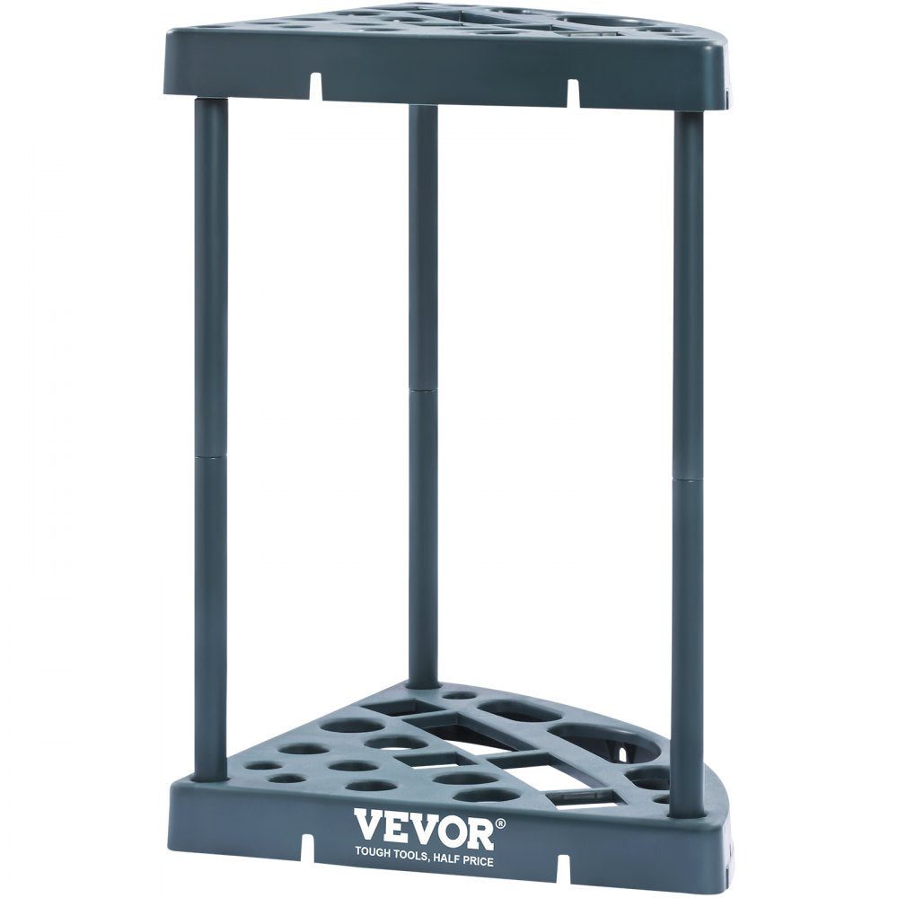 VEVOR Garden Tool Organizer, 19 Slots, Yard Tool Tower Rack for Garage Organization and Storage, Hold Long-Handled Tool/Rake/Broom/Shovel, PP Garden Tool Stand Holder Organizer for Yard, Shed, Outdoor 