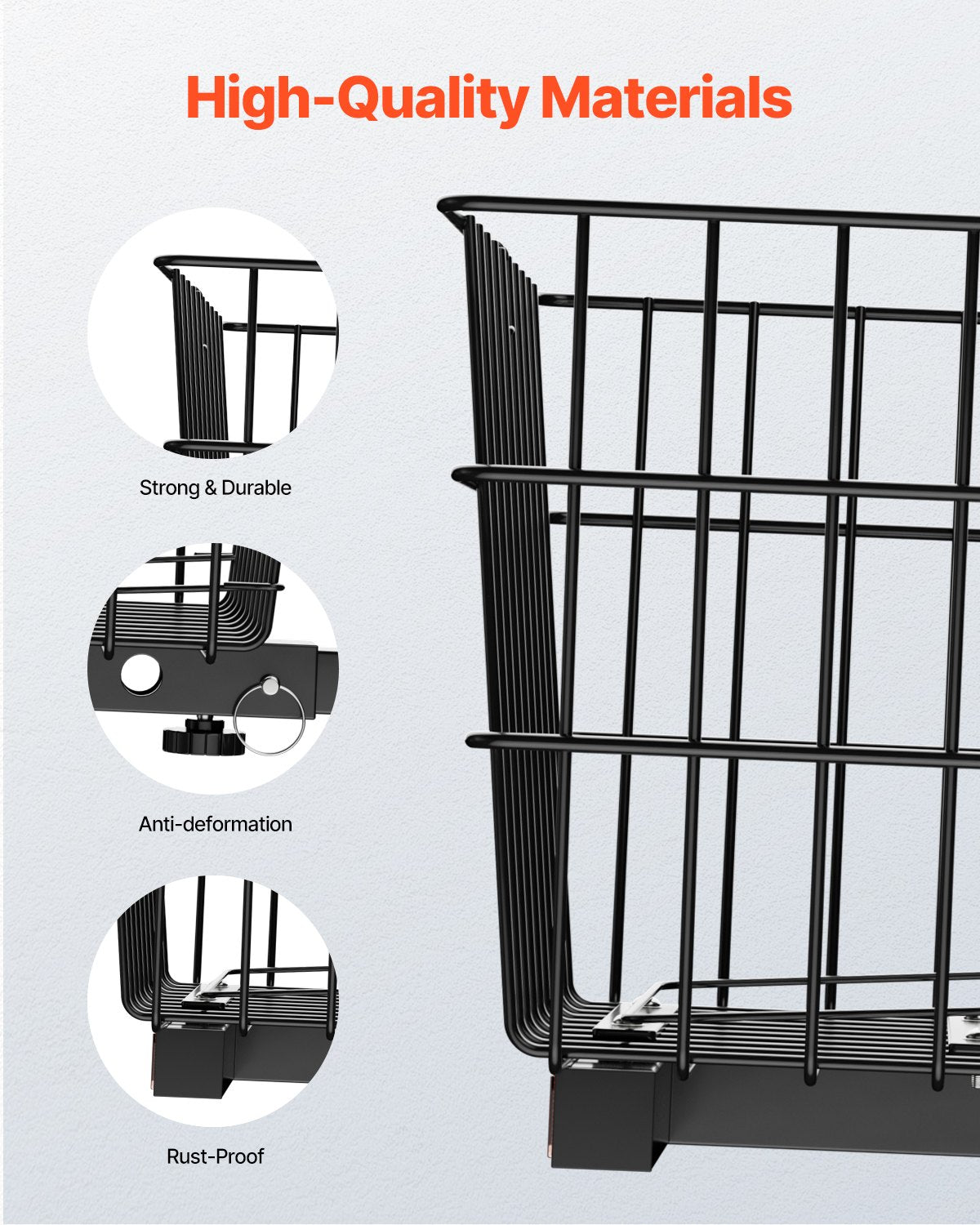 VEVOR Scooter Rear Basket Heavy Duty Mobility Basket with Handle 1 in Receiver 