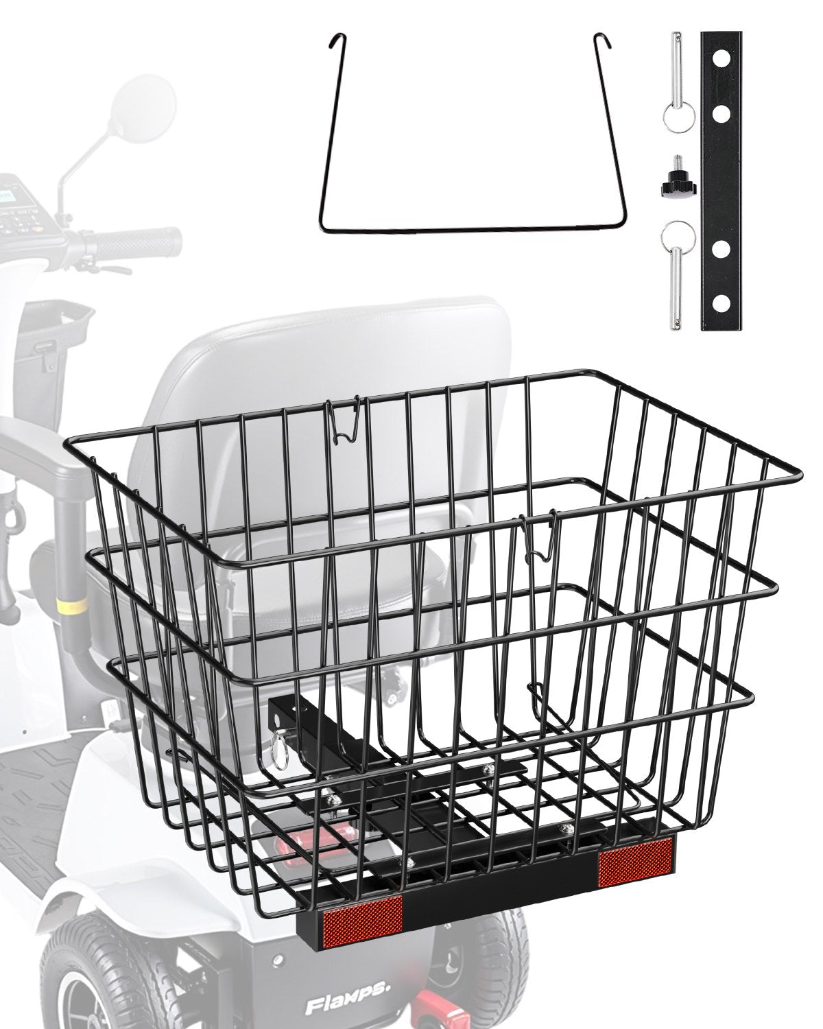 VEVOR Scooter Rear Basket Heavy Duty Mobility Basket with Handle 1 in Receiver 