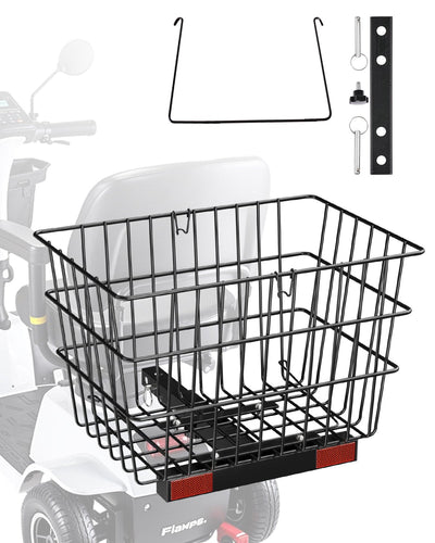 VEVOR Scooter Rear Basket Heavy Duty Mobility Basket with Handle 1 in Receiver 