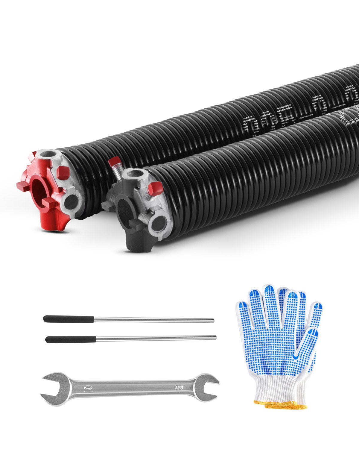 VEVOR Garage Door Torsion Springs Pair of 0.225 x 2 x 24 inch with Winding Bars 
