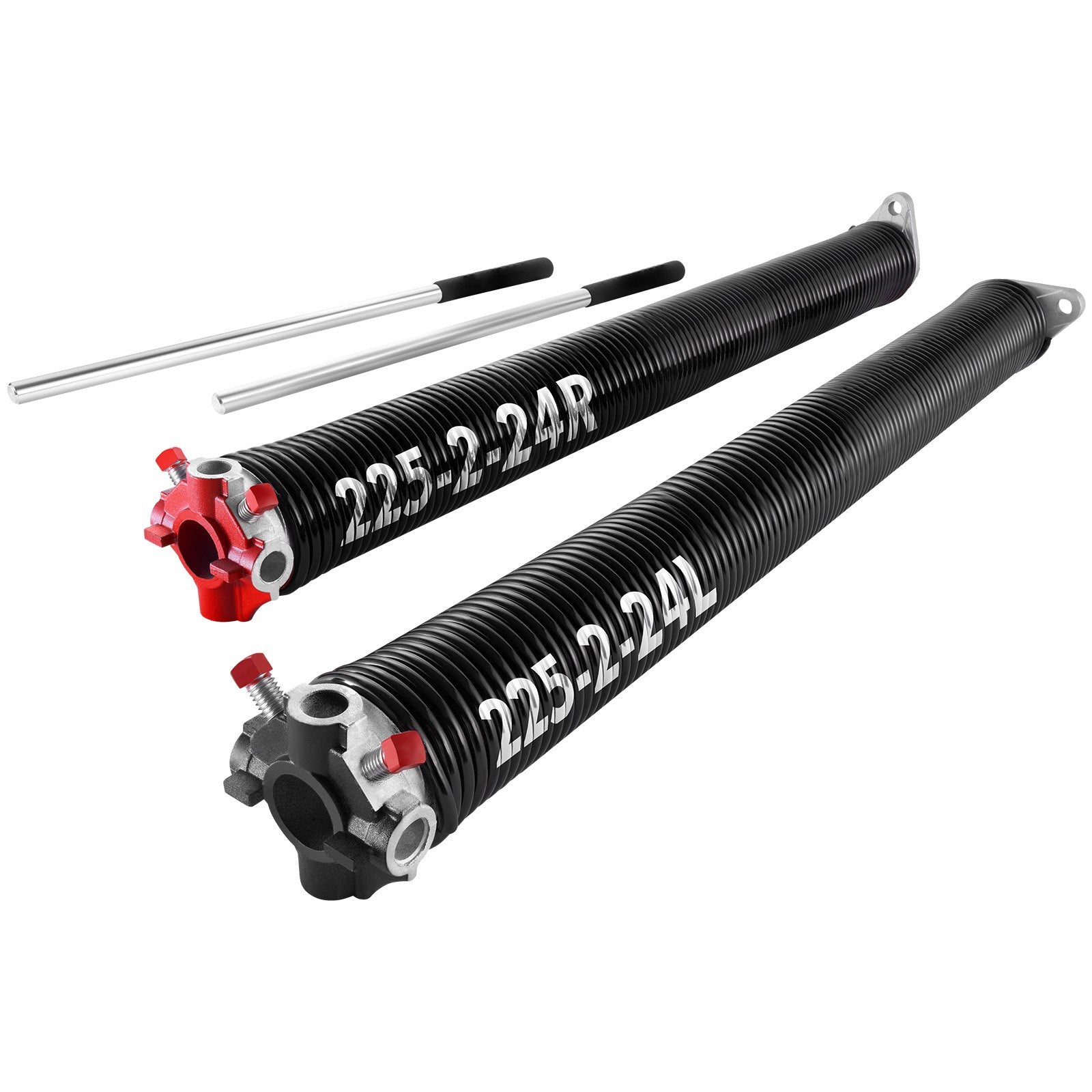 VEVOR Garage Door Torsion Springs Pair of 0.225 x 2 x 24 inch with Winding Bars 