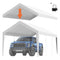 VEVOR Carport Replacement Canopy Cover 10 x 20 ft, Garage Top Tent Shelter Tarp Heavy-Duty Waterproof & UV Protected, Easy Installation with Ball Bungees,White (Only Top Cover, Frame Not Include)