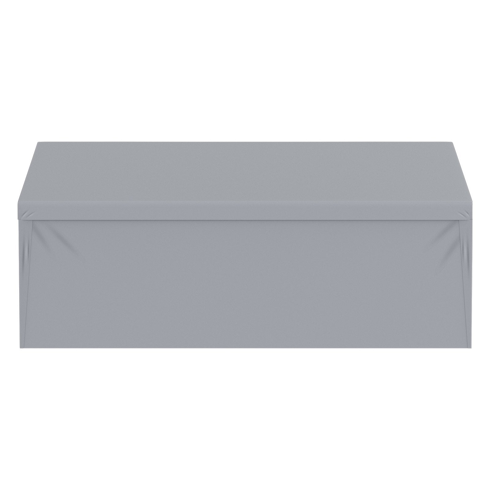 VEVOR Carport Replacement Canopy Cover Top + Side Wall 10 x 20 ft, Garage Tent Shelter Tarp Heavy-Duty Waterproof & UV Protected, Easy Installation with Ball Bungees,Gray (Frame Not Included) 