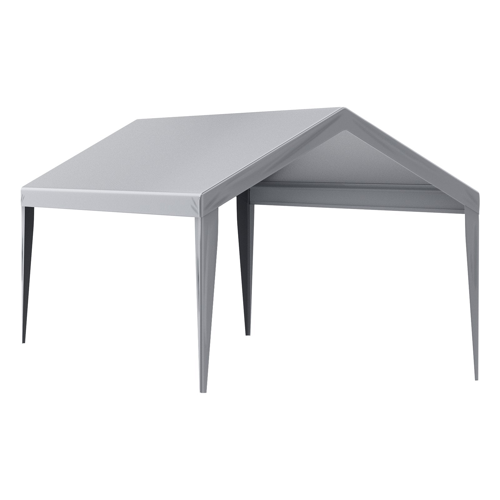 VEVOR Carport Replacement Canopy Cover 10 x 20 ft, Garage Top Tent Shelter Tarp Heavy-Duty Waterproof & UV Protected, Easy Installation with Ball Bungees,Grey (Only Top Cover, Frame Not Include) 