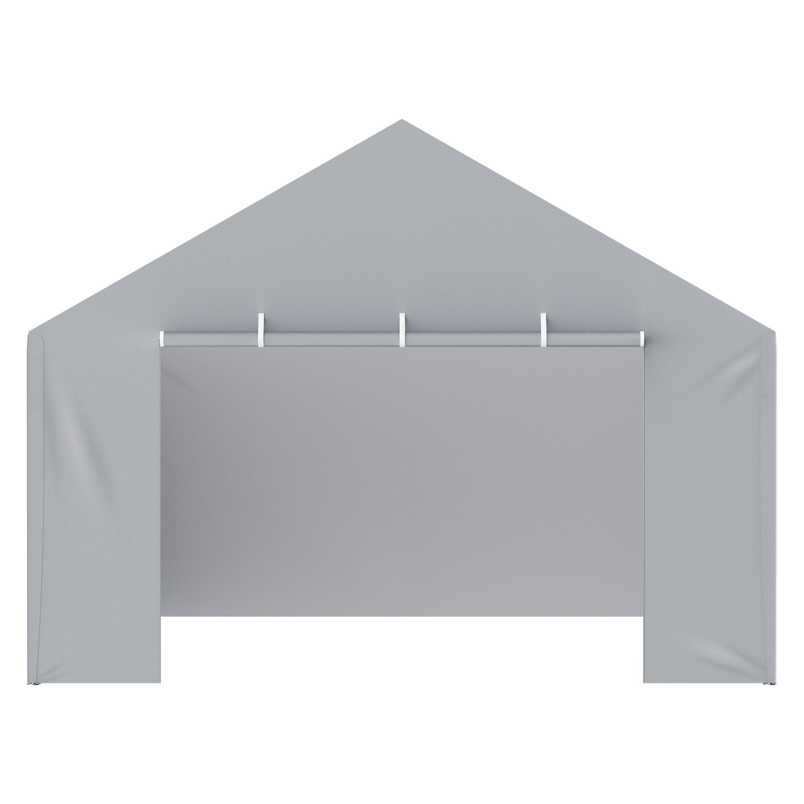 VEVOR Carport Replacement Canopy Cover Side Wall 13 x 20 ft, Garage Tent Shelter Tarp Heavy-Duty Waterproof & UV Protected, Easy Installation with Ball Bungees,Grey (Top and Frame Not Included) 