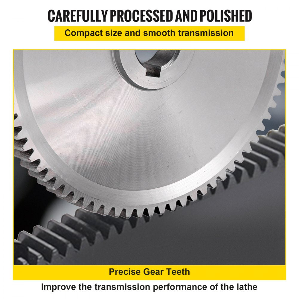 VEVOR 27PCS Metal Lathe Gears, Precise Mini Lathe Replacement Gears including Box Gear Set, Slotless Gears, Metal Motor Gears, Variable Gears, Belt Gear for CJ0618 Mini Lathes & Milling Machines 