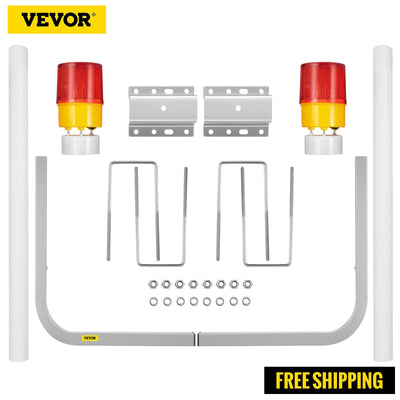 VEVOR Boat Trailer Guide-on, 40", 2PCS Galvanized Steel Trailer Post Guide on, with LED-Lighted PVC Tube Covers, Mounting Hardware Included, for Ski Boat, Fishing Boat or Sailboat Trailer 