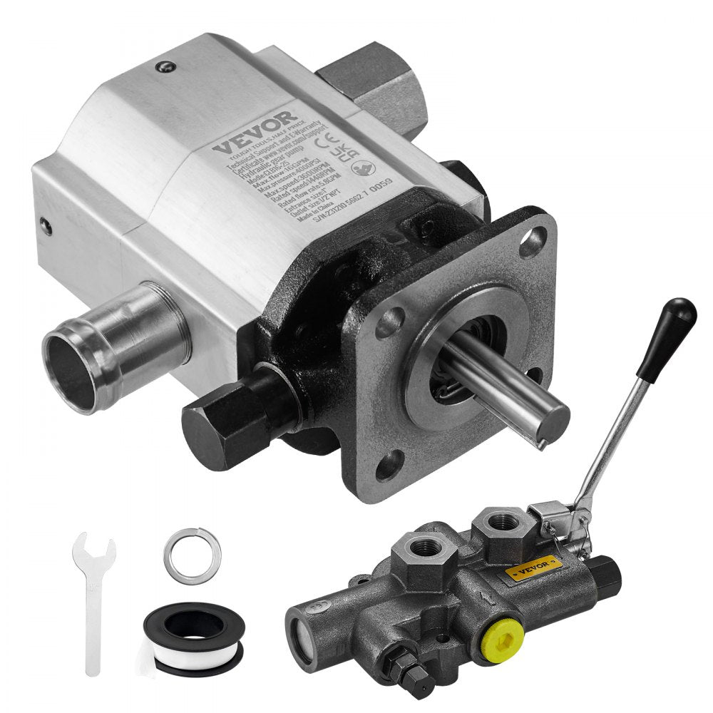 Hydraulic Log Splitter Kit,16 Gpm 2 Stage Pump &25 Gpm Auto Control Detent Valve 