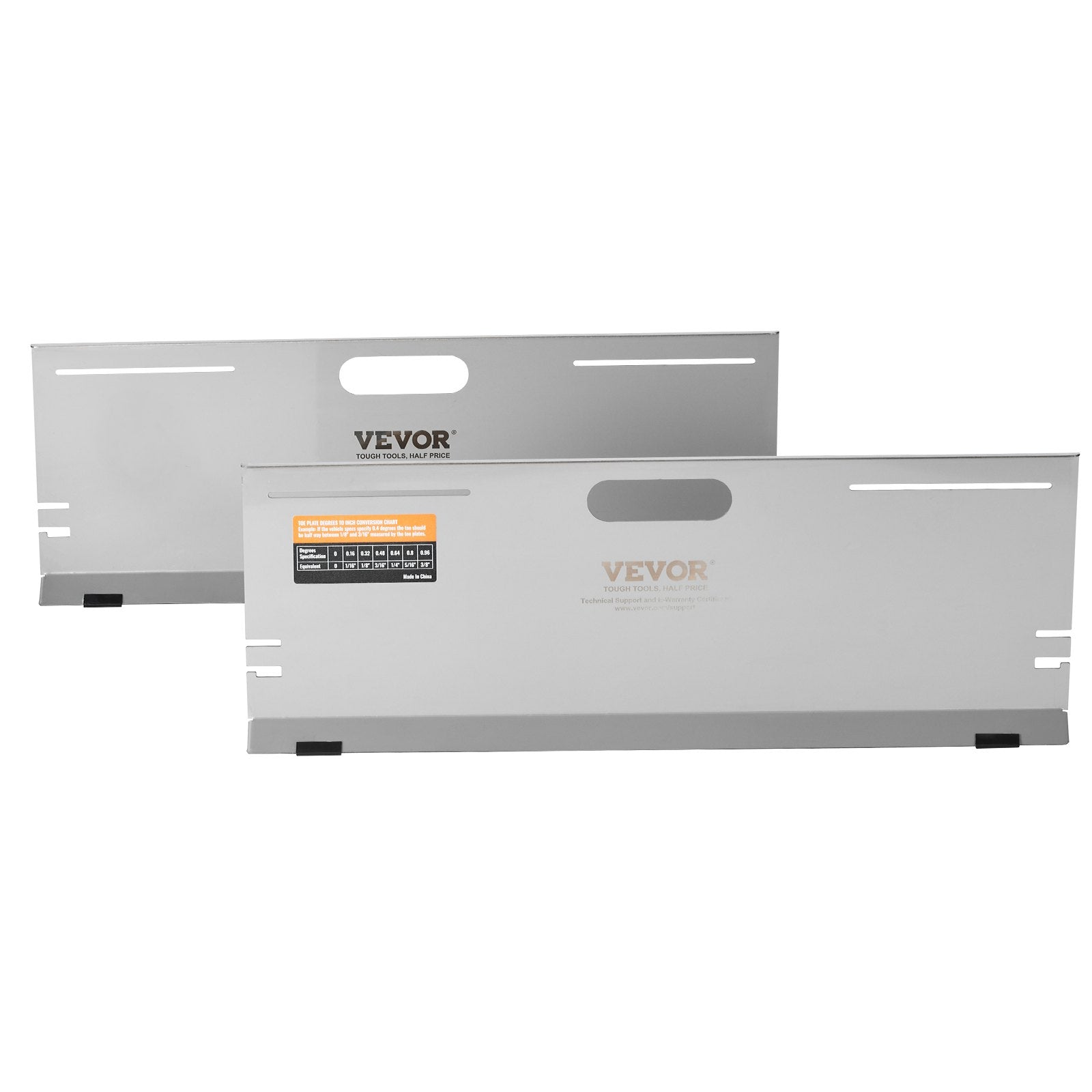 VEVOR Wheel Alignment Tool, 2-Pack Alignment Tool Toe Plates, Stainless Steel Toe Angle Measurement Tool Plate, 4 Alignment Rods and Magnetic Slots, Includes Measuring Tapes & Conversion Chart 