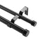 VEVOR Double Rod Curtain Rods, 72-144 inches(6-12ft) Adjustable Length, Black Double Curtain Rods with Cap Finials, 1