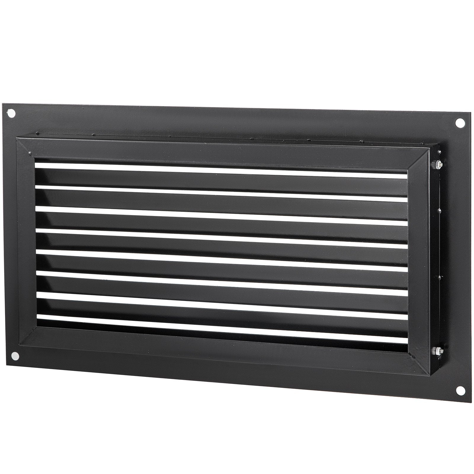 VEVOR Foundation Flood Vent, 8" Height x 16" Width Flood Vent, to Reduce Foundation Damage and Flood Risk, Black, Wall Mounted Flood Vent, for Garages & Full Height Enclosures 