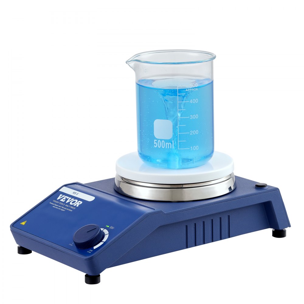 VEVOR Magnetic Stirrer, 0-1500 RPM Stir Plate with Adjustable Speed Knob, 23L Plate Stirrer Kit, Stir Bar Included 