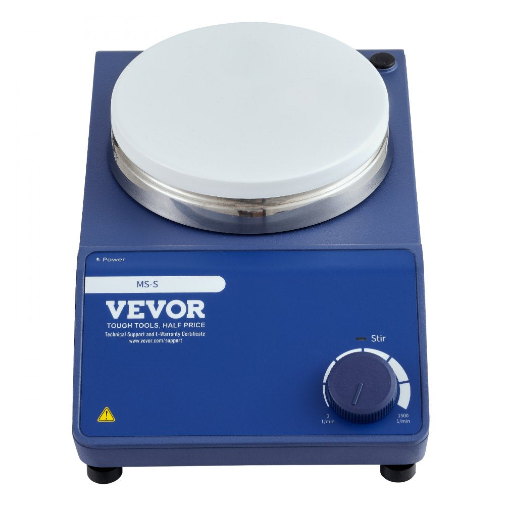 VEVOR Magnetic Stirrer, 0-1500 RPM Stir Plate with Adjustable Speed Knob, 23L Plate Stirrer Kit, Stir Bar Included 