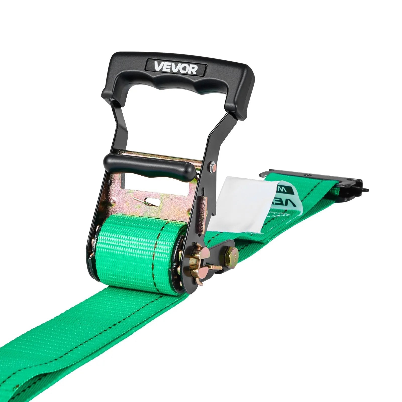 VEVOR Wheel Chock Tie-Down Kit, Chock-Style Trailer Tie Down Strap, Car Tie Down Kit with Buckle, Break Strength 4380 lbs & Working Load 1460 lbs Motorcycle Tie-Down System E-Hooks for ATVs, UTVs 