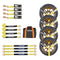 VEVOR Wheel Chock Tie-Down Kit, Tire-Style Trailer Tie Down Strap, Car Tie Down Kit with Spring Hook, Break Strength 10009 lbs & Working Load 3333 lbs Motorcycle Tie-Down System for ATV, SUV, Trailer