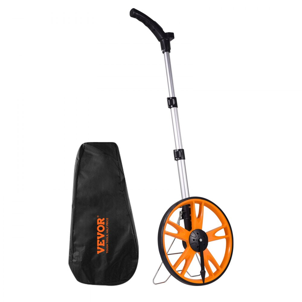VEVOR Measuring Wheel in Feet and Inches,12.5 in Wheel Diameter, 40.94-27.95 in Telescoping Measure Wheel, Measurement 0-9,999Ft with Back Bag, Suitable for Lawn/Hard/Soft/Wood Road Measuring 