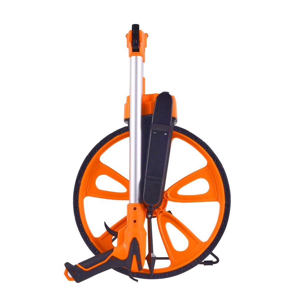 VEVOR Measuring Wheel in Inches, 12.5in Diameter Wheel, Centerline Design w/ Handbrake, 39.76-20.47 in Telescoping Measure Wheel,Measurement 0-9,999m with Bag, for Lawn/Hard/Soft/Wood Road Measuring 