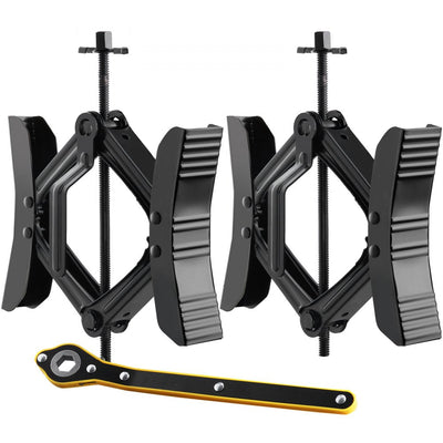 VEVOR Camper Wheel Chock Stabilizer, Heavy Duty H-shaped RV Tire Locking Chock, Built-in Wrench Fit for 3.5" to 12" Tire Space, 2 Sets of Camper Wheel Chocks with Ratchet Wrench for RV Travel Trailer 