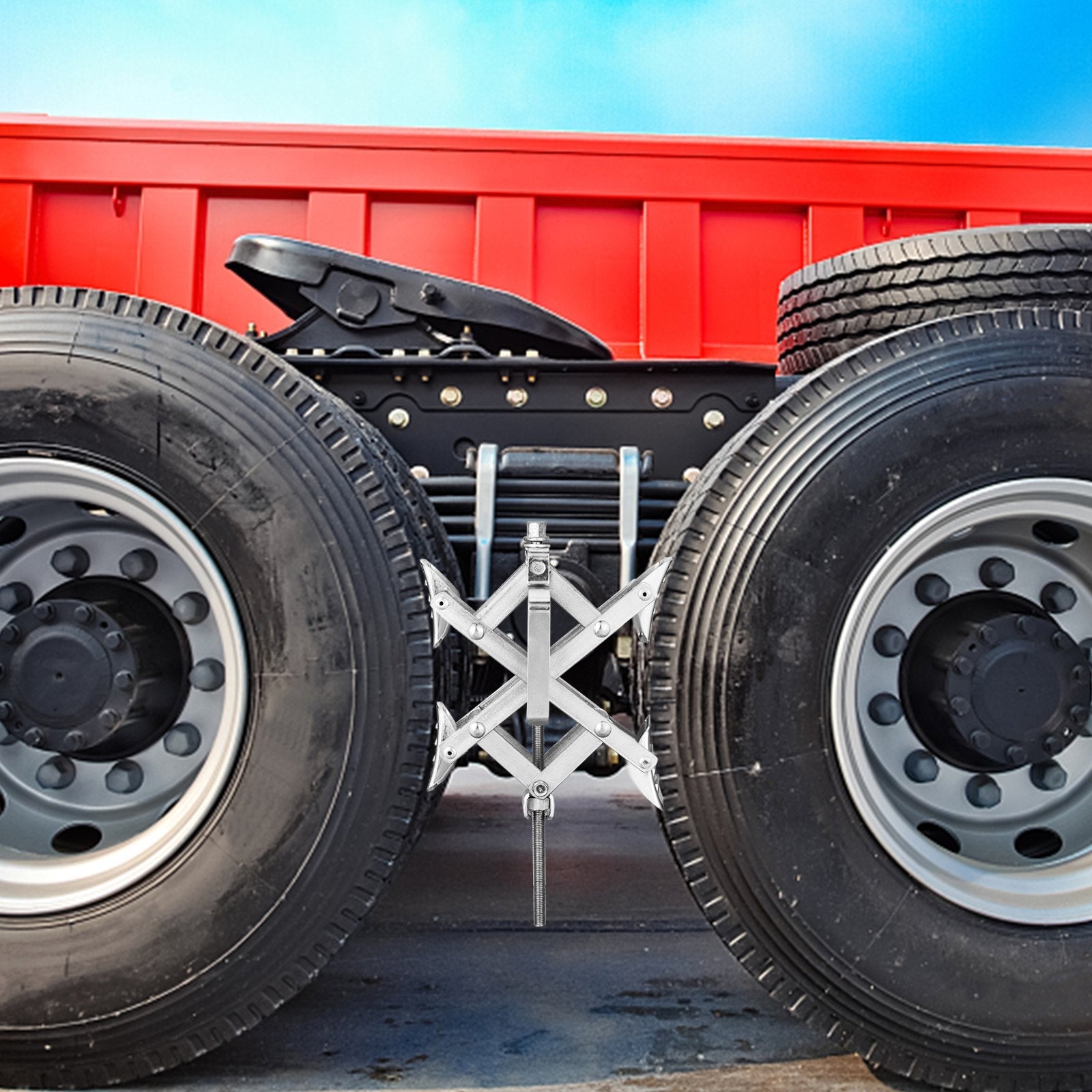 VEVOR Camper Wheel Chock Stabilizer, X-shaped RV Stabilizer Wheel Chock, Fit for 1.5" to 10" Tire Space, 2 Sets of Wheel Chocks with Ratchet Wrench and Storage Bag for Campers Travel Trailers Trucks 