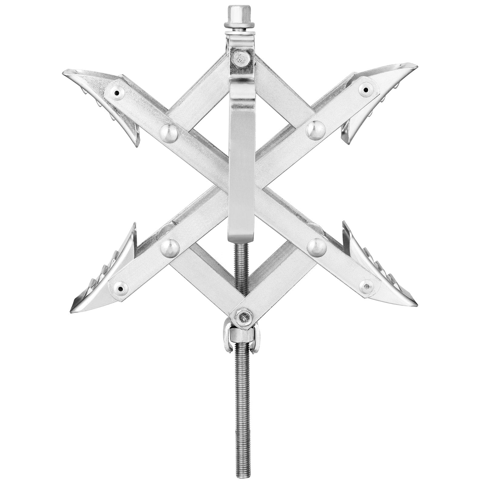 VEVOR Camper Wheel Chock Stabilizer, X-shaped RV Stabilizer Wheel Chock, Fit for 1.5" to 10" Tire Space, 2 Sets of Wheel Chocks with Ratchet Wrench and Storage Bag for Campers Travel Trailers Trucks 