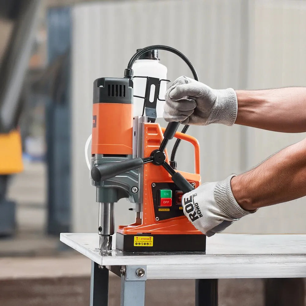 VEVOR Magnetic Drill, 1300W 1.57" Boring Diameter, 2922lbf/13000N Portable Electric Mag Drill Press, 810 RPM Drilling Machine for any Surface Home Improvement Industry Railway