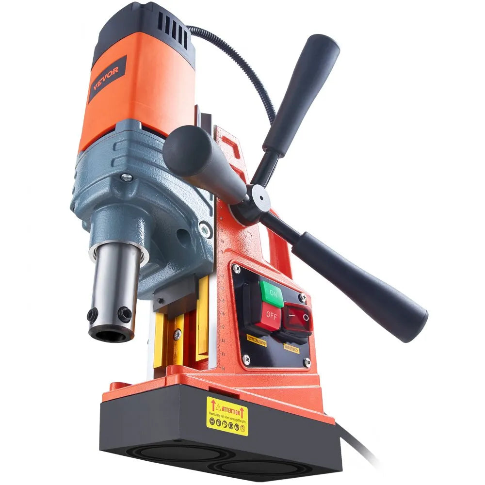 VEVOR Magnetic Drill, 1300W 1.57" Boring Diameter, 2922lbf/13000N Portable Electric Mag Drill Press, 810 RPM Drilling Machine for any Surface Home Improvement Industry Railway