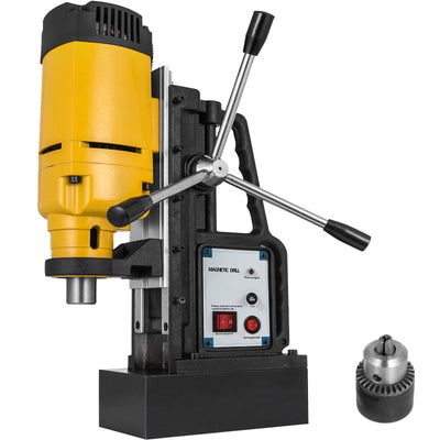 VEVOR 1200W Magnetic Drill Press with 9/10 Inch (23mm) Boring Diameter Magnetic Drill Press Machine 2920 Lbs Magnetic Force Magnetic Drilling System 500RPM Portable Electric Magnetic Drill Press 