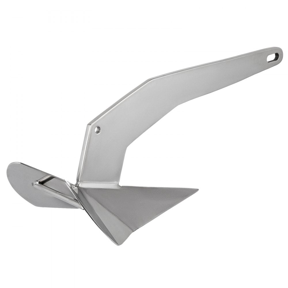 VEVOR Boat Anchor, 14LBS 6.35KG Stainless Steel Delta Style, Heavy Duty Triangular Anchor Fit for 20-35 FT Boats 