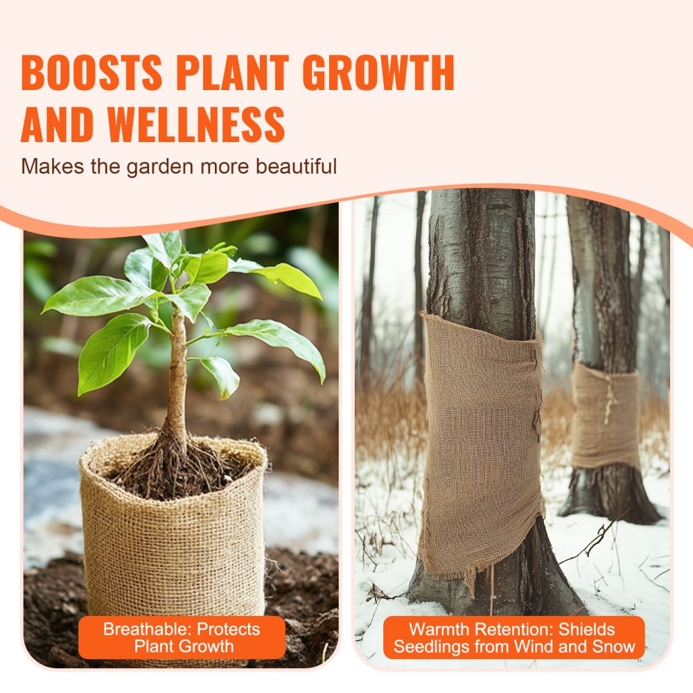 VEVOR Burlap Fabric Roll Burlap Tree Wrap 36 in x 150 ft for Crafts & Plants 