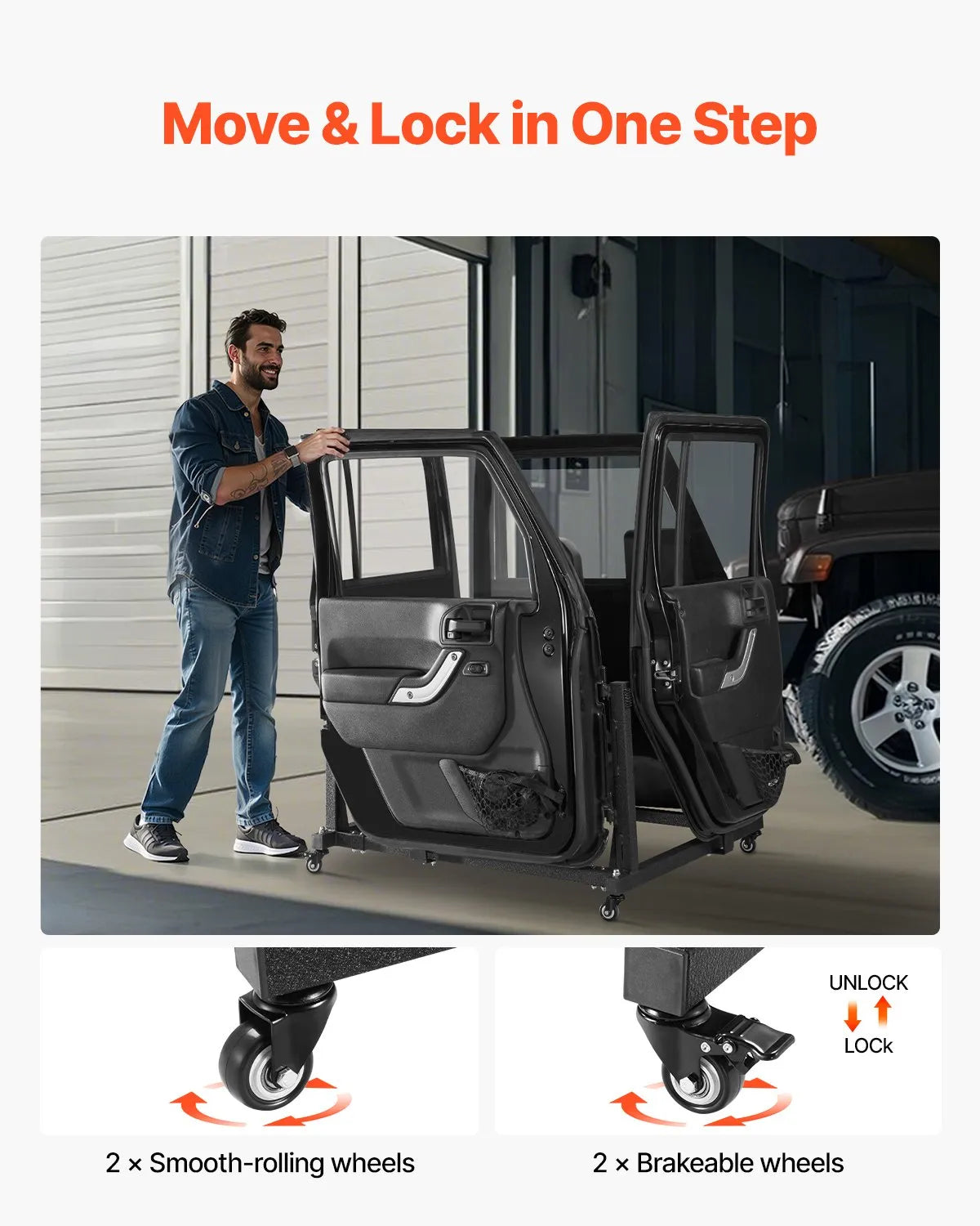 VEVOR Cart for Jeep Wrangler JK JL/Gladiator JT 2007- 2023 JK JL / Gladiator JT