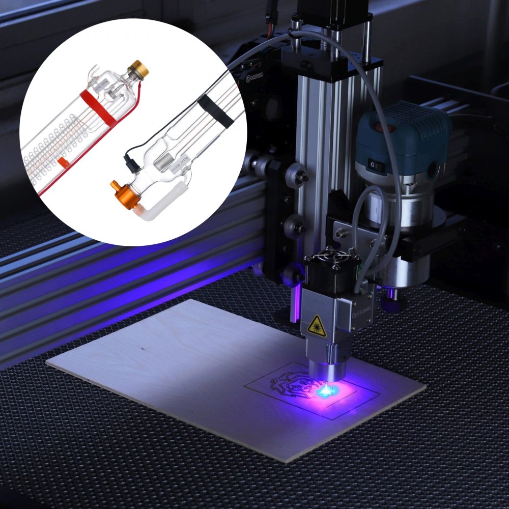 VEVOR 90W CO2 Laser Tube 49.2 in / 1250 mm Borosilicate Glass Laser Cutter Tube 