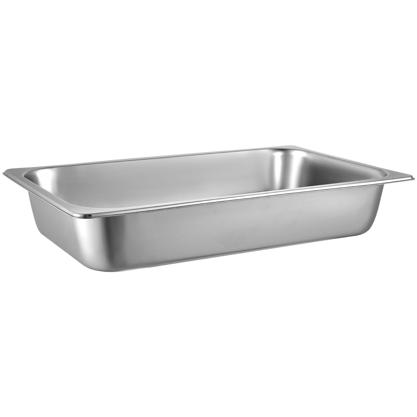 VEVOR 6 Pack Steam Table Pans 20.9 x 12.8 x 3.9 Inch Deep Steam Table Pan Full Size 13L Deep Food Container Stainless Steel Oven Tray Hotel Pans Anti-Jam Steam Table Food Pan 