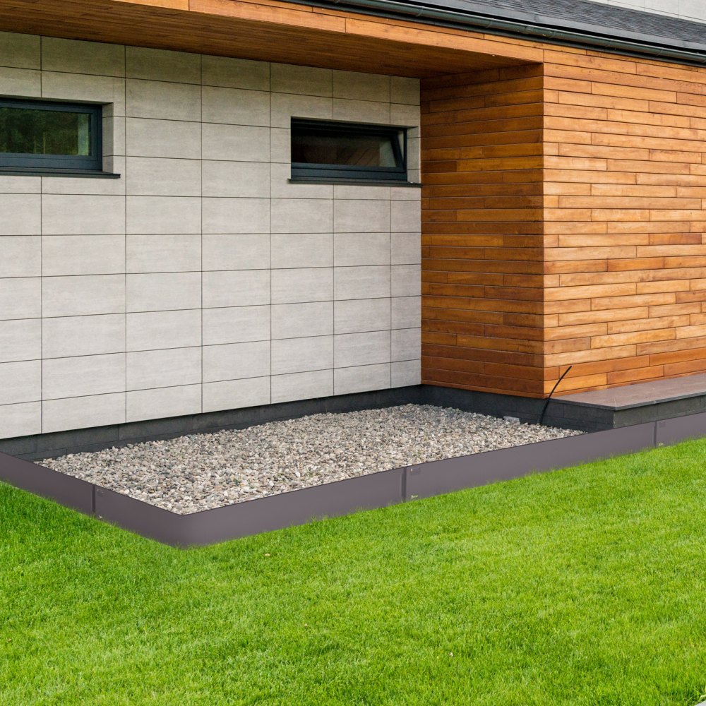 VEVOR Steel Landscape Edging, 5-pack Steel Garden Edging Borders, 39" L x 3" H Strips, Hammer-in Edging Border, Bendable Metal Landscape Edging for Yard, Garden, 3.15" Spike Height, Rusty 