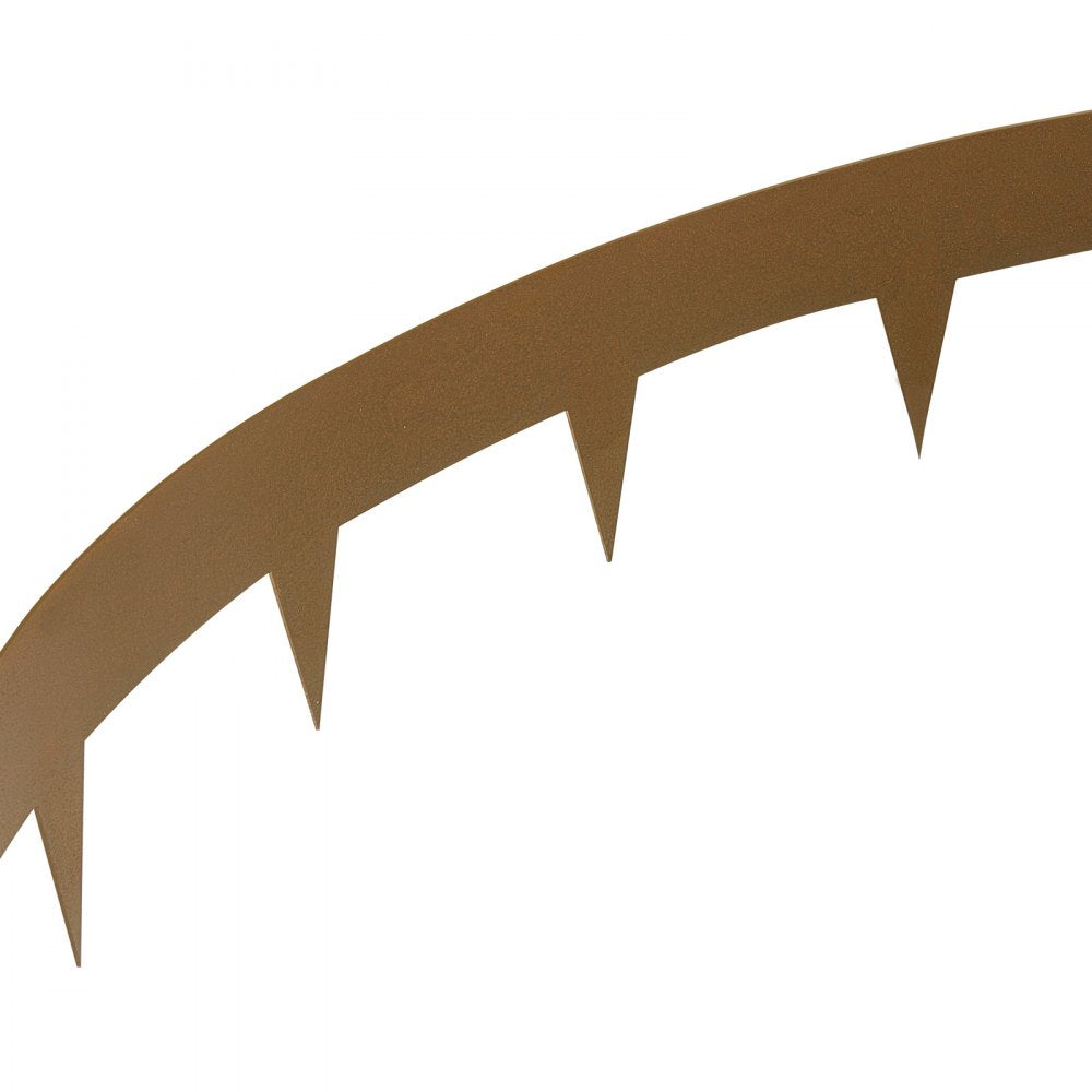 VEVOR Steel Landscape Edging, 10-pack Steel Garden Edging Borders, 39.6" L x 2" H Strips, Hammer-in Edging Border, Bendable Metal Landscape Edging for Yard, Garden, 2.5" Spike Height, Rustic Brown 