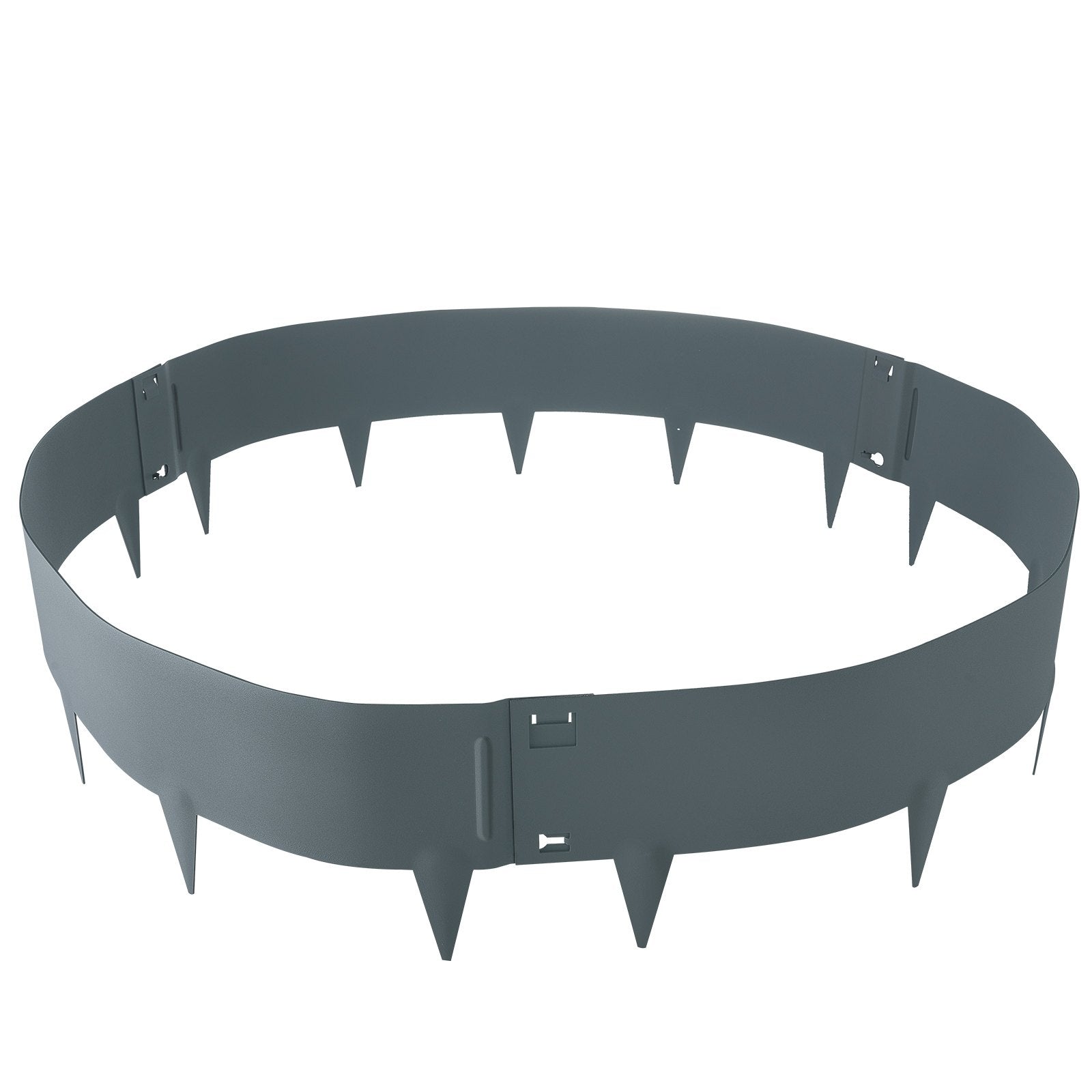 VEVOR Steel Landscape Edging, 5-pack Steel Garden Edging Borders, 39" L x 4" H Strips, Hammer-in Edging Border, Bendable Metal Landscape Edging for Yard, Garden, Lawn, 3.15" Spike Height, Dark Gray 