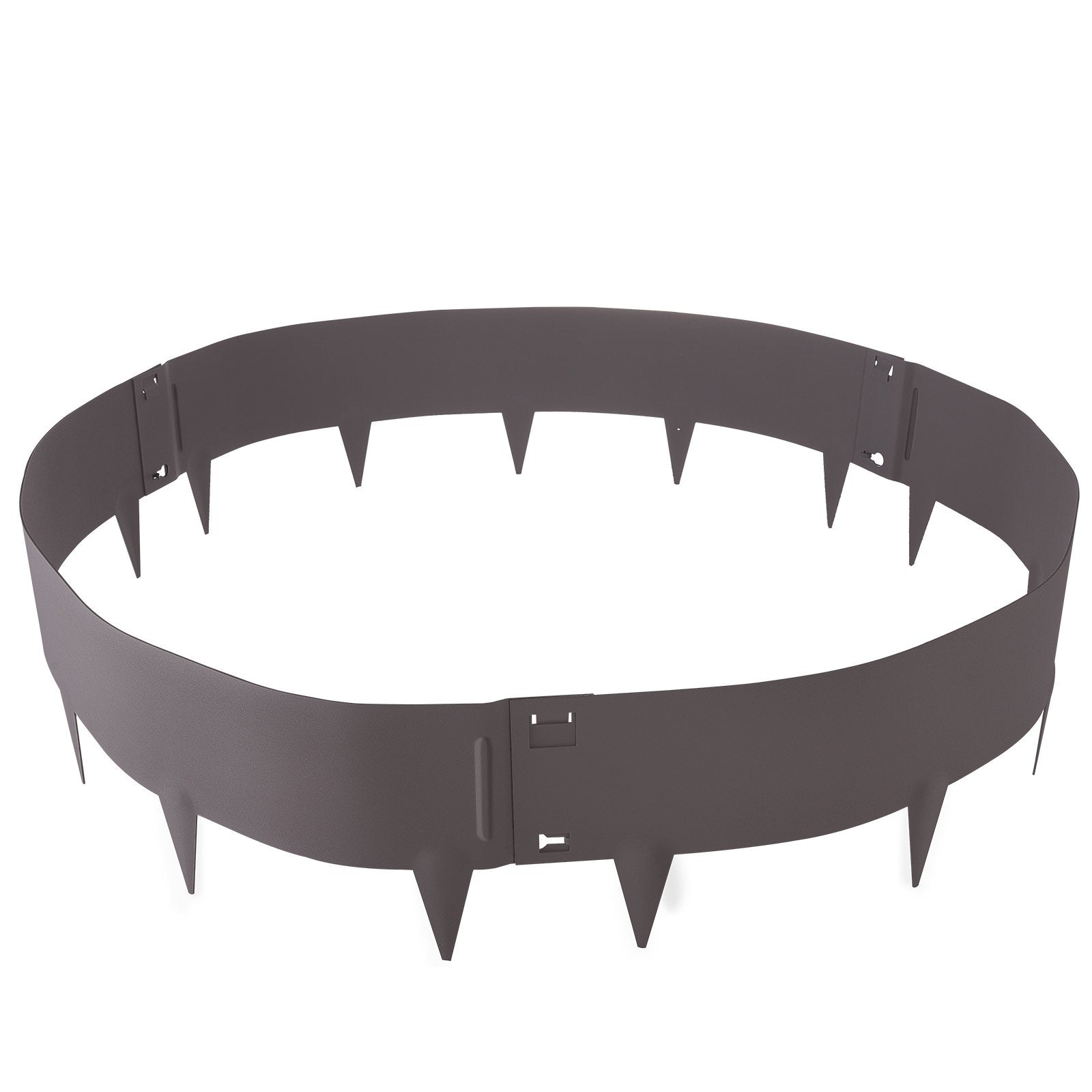 VEVOR Steel Landscape Edging, 5-pack Steel Garden Edging Borders, 39" L x 5" H Strips, Hammer-in Edging Border, Bendable Metal Landscape Edging for Yard, Garden, Lawn, 3.15" Spike Height, Rustic Brown 