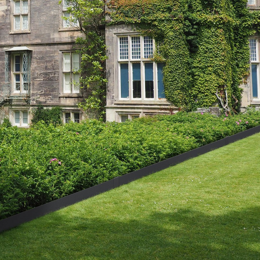 VEVOR Steel Landscape Edging, 3-pack Steel Garden Edging Borders, 40" L x 6" H Strips, Hammer-in Edging Border with 5 Clips, Bendable Metal Landscape Edging for Yard, Garden, Lawn 