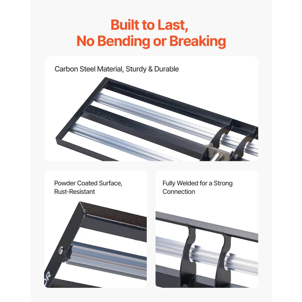 VEVOR 48" Lawn Leveling Rake with Roller, Stainless Steel Yard Leveler with Adjustable Handle