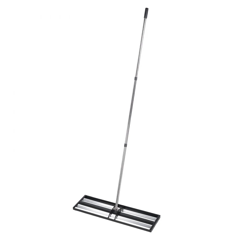 VEVOR 48" Lawn Leveling Rake with Roller, Stainless Steel Yard Leveler with Adjustable Handle