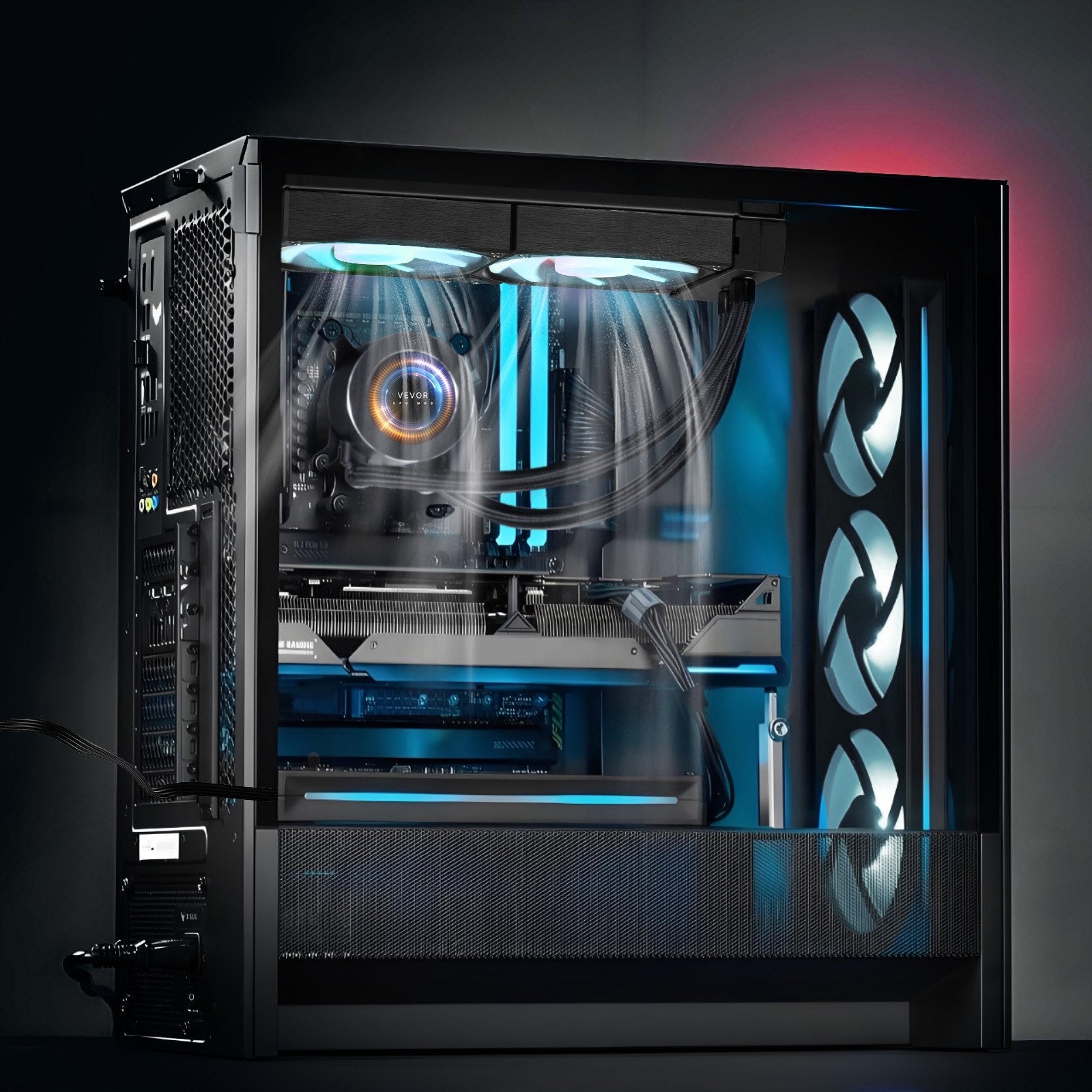 VEVOR CPU Liquid Cooler AIO CPU Water Cooler with ARGB Light & 120 mm PWN Fans 