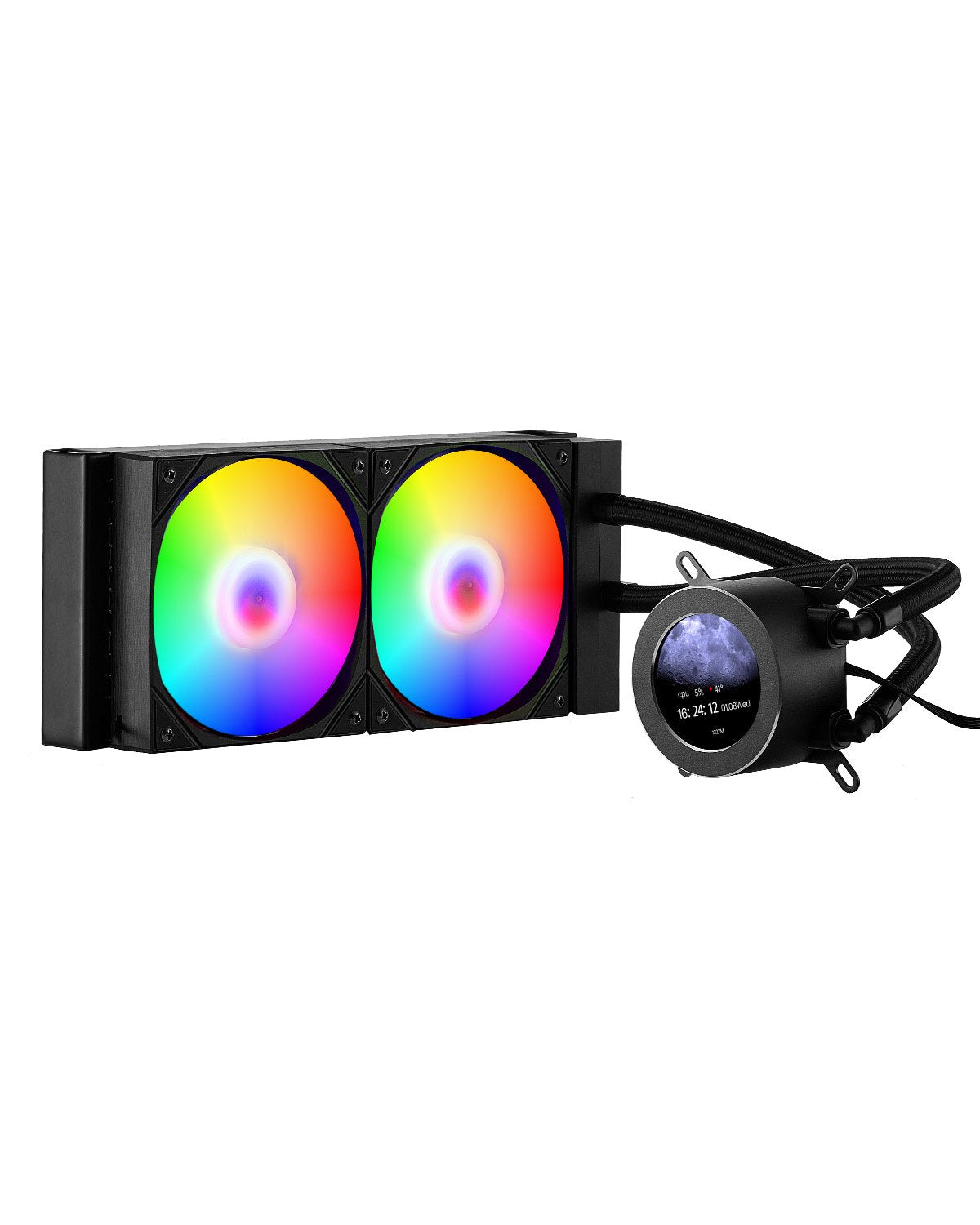 VEVOR CPU Liquid Cooler AIO CPU Water Cooler with ARGB Light & 120 mm PWN Fans 