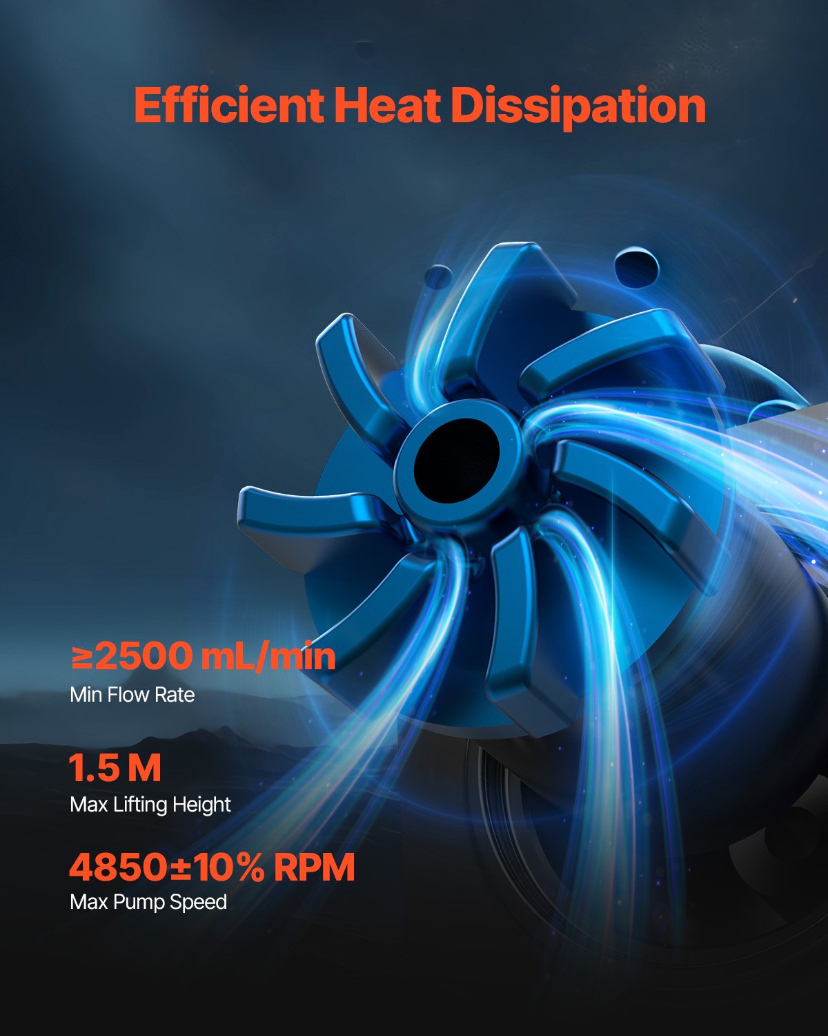 VEVOR CPU Liquid Cooler AIO CPU Water Cooler with ARGB Light & 3 PWN Fans(120mm) 