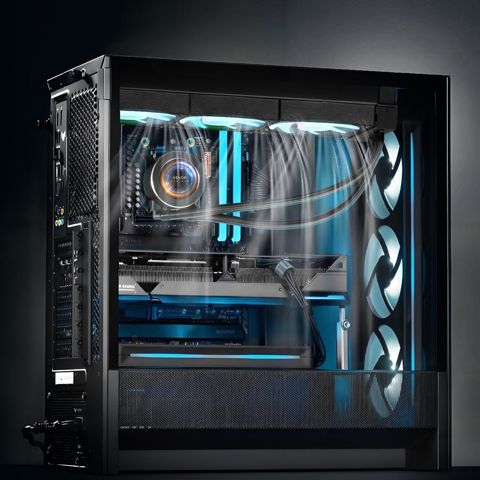 VEVOR CPU Liquid Cooler AIO CPU Water Cooler with ARGB Light & 3 PWN Fans(120mm) 