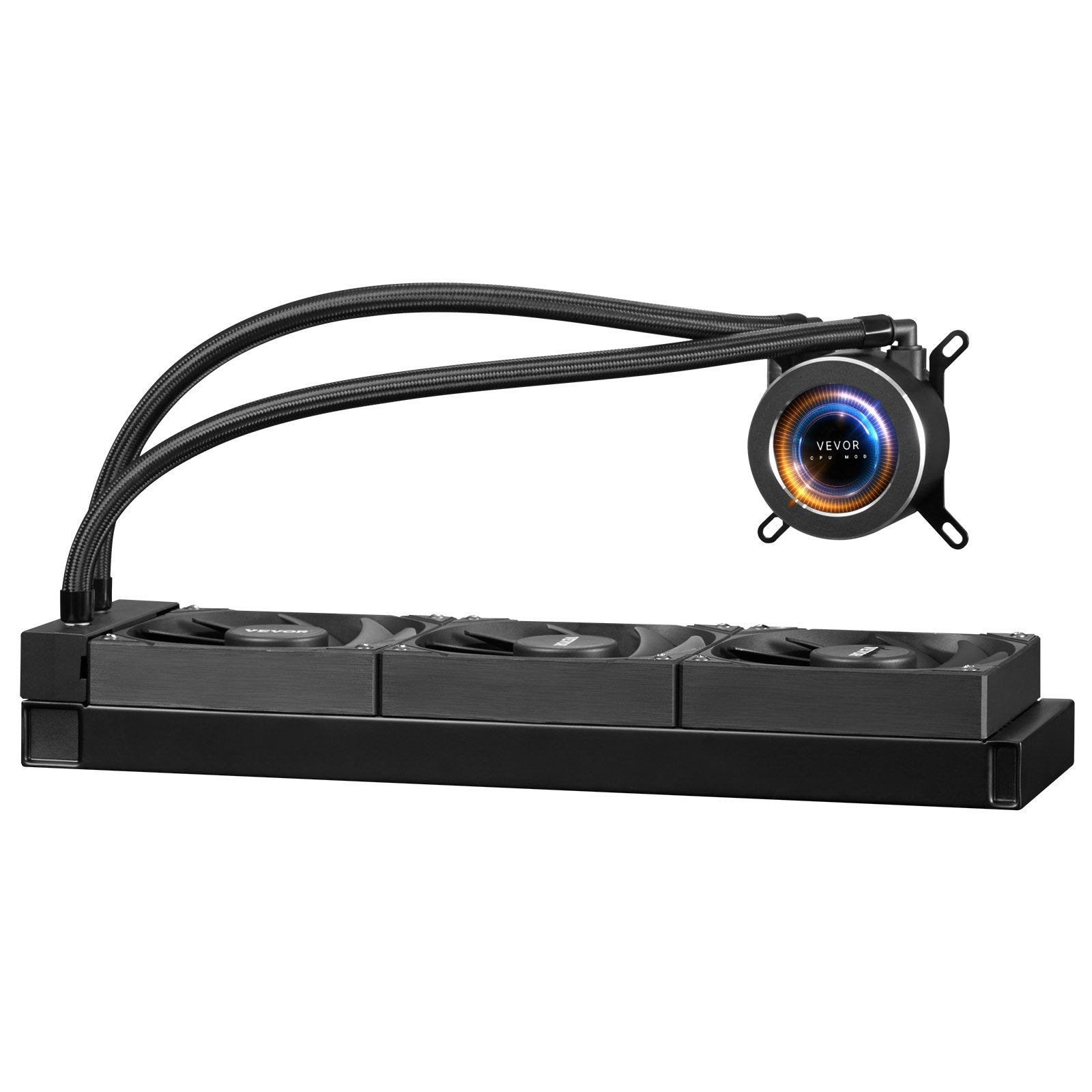 VEVOR CPU Liquid Cooler AIO CPU Water Cooler with 3 PWN Fans(120 mm) Intel AMD 