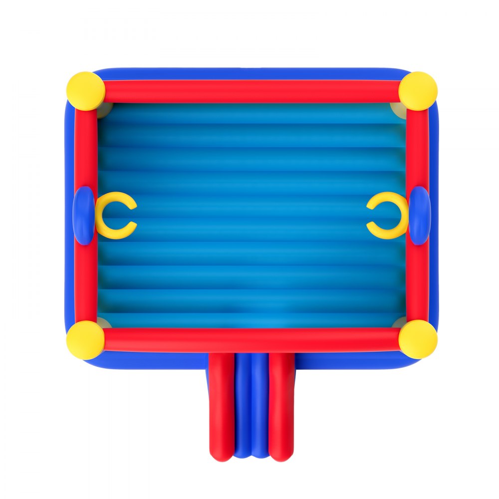 VEVOR Inflatable Bounce House, Outdoor High Quality Playhouse Trampoline, Jumping Bouncer with Blower, Slide, and Storage Bag, Family Backyard Bouncy Castle, for Kid Ages 3–10 Years, 177x173x80 inch 