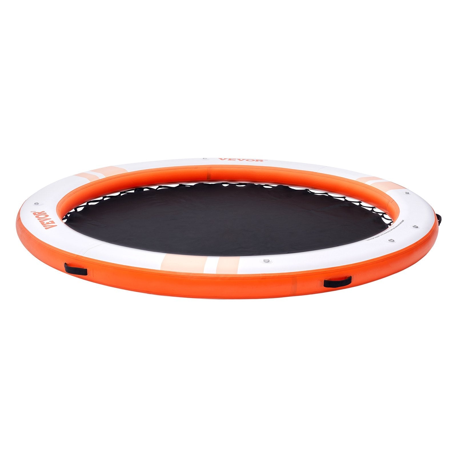 VEVOR Inflatable Floating Dock, ø10FT Inflatable Dock Platform with ø8FT Trampoline Mesh Pool, Non-Slip Floating Platform Water Mat with Portable Bag & Detachable Ladder for Pool Beach Relaxation 