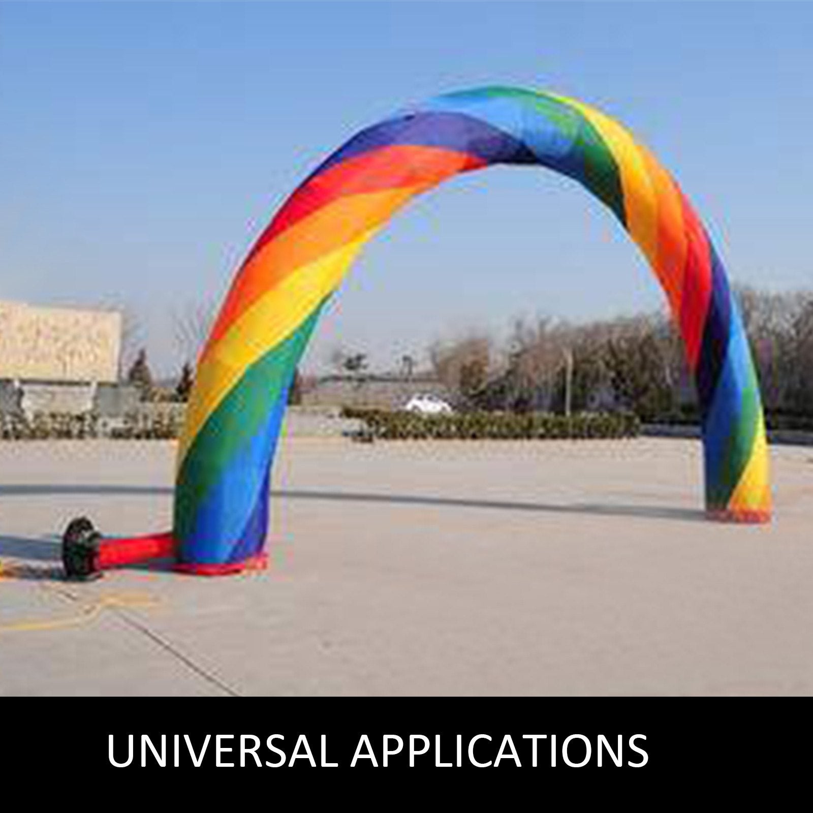 VEVOR Inflatable Rainbow Arch 26ftx10ft with 110W Blower for Advertising Party Celebration Garden 